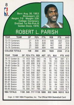1991 Hoops 100 Superstars #8 Robert Parish Back