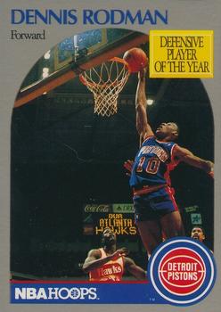1991 Hoops 100 Superstars #30 Dennis Rodman Front