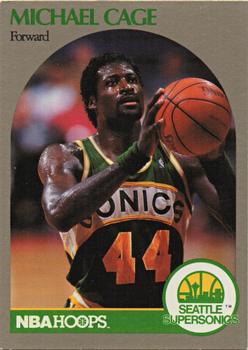 1991 Hoops 100 Superstars #91 Michael Cage Front