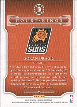 2014-15 Donruss - Court Kings #18 Goran Dragic Back