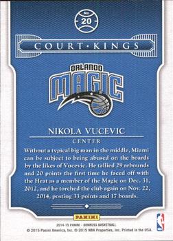 2014-15 Donruss - Court Kings #20 Nikola Vucevic Back