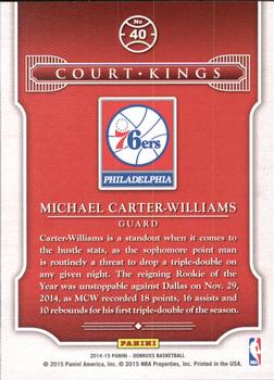2014-15 Donruss - Court Kings #40 Michael Carter-Williams Back