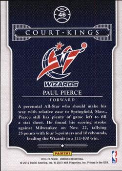 2014-15 Donruss - Court Kings #46 Paul Pierce Back