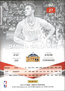 2014-15 Donruss - Elite #27 Danilo Gallinari Back