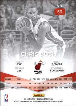 2014-15 Donruss - Elite #53 Chris Bosh Back