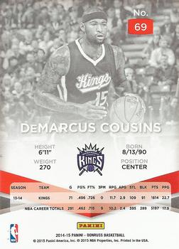 2014-15 Donruss - Elite #69 DeMarcus Cousins Back