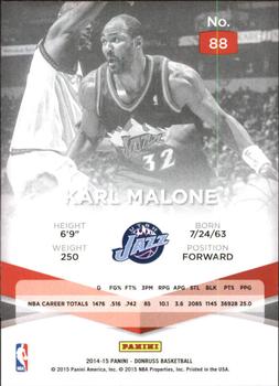 2014-15 Donruss - Elite #88 Karl Malone Back