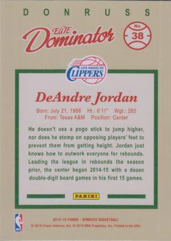 2014-15 Donruss - Elite Dominators #38 DeAndre Jordan Back
