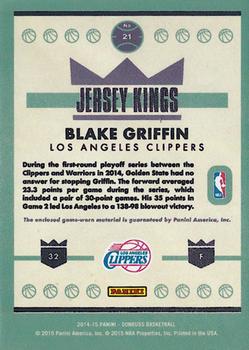 2014-15 Donruss - Jersey Kings #21 Blake Griffin Back
