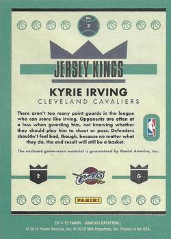 2014-15 Donruss - Jersey Kings Prime #2 Kyrie Irving Back