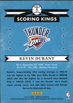 2014-15 Donruss - Scoring Kings #1 Kevin Durant Back