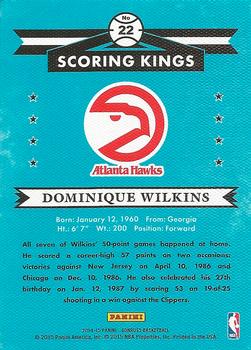 2014-15 Donruss - Scoring Kings #22 Dominique Wilkins Back
