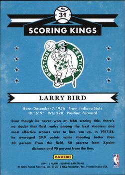 2014-15 Donruss - Scoring Kings #31 Larry Bird Back