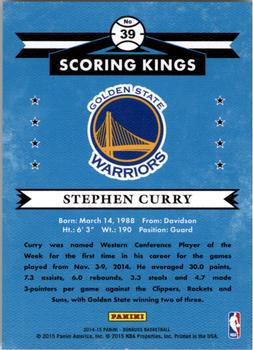 2014-15 Donruss - Scoring Kings #39 Stephen Curry Back