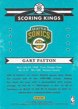 2014-15 Donruss - Scoring Kings #50 Gary Payton Back