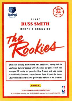 2014-15 Donruss - The Rookies #24 Russ Smith Back