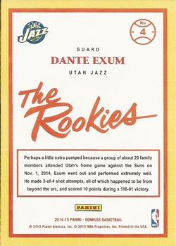 2014-15 Donruss - The Rookies #4 Dante Exum Back