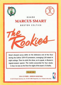 2014-15 Donruss - The Rookies #5 Marcus Smart Back