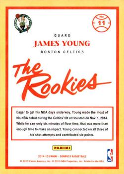 2014-15 Donruss - The Rookies #11 James Young Back