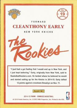 2014-15 Donruss - The Rookies #19 Cleanthony Early Back