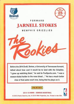 2014-15 Donruss - The Rookies #25 Jarnell Stokes Back