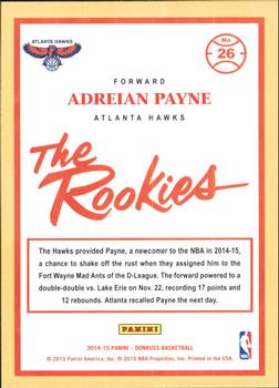 2014-15 Donruss - The Rookies #26 Adreian Payne Back