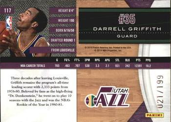 2010-11 Panini Limited #117 Darrell Griffith  Back