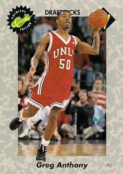 1991 Classic #7 Greg Anthony Front