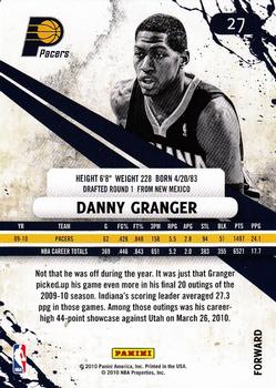 2010-11 Panini Rookies & Stars #27 Danny Granger  Back