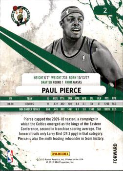 2010-11 Panini Rookies & Stars #2 Paul Pierce  Back