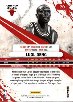 2010-11 Panini Rookies & Stars #20 Luol Deng  Back