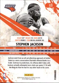 2010-11 Panini Rookies & Stars #38 Stephen Jackson  Back