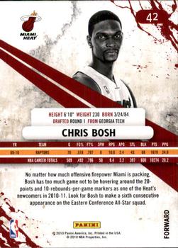 2010-11 Panini Rookies & Stars #42 Chris Bosh  Back