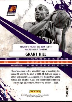2010-11 Panini Rookies & Stars #97 Grant Hill  Back