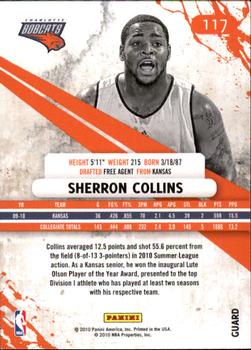 2010-11 Panini Rookies & Stars #117 Sherron Collins  Back