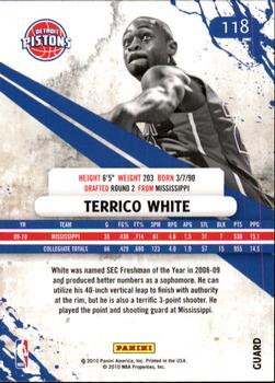 2010-11 Panini Rookies & Stars #118 Terrico White  Back
