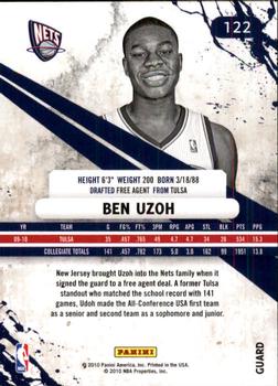 2010-11 Panini Rookies & Stars #122 Ben Uzoh  Back