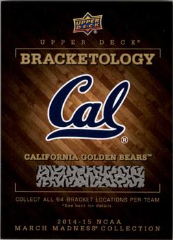 2014-15 Upper Deck NCAA March Madness - Bracketology #NNO California Golden Bears Front