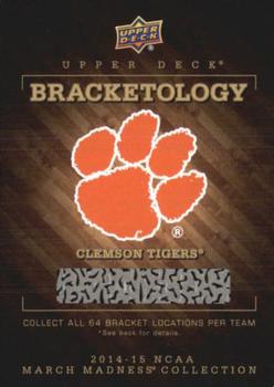 2014-15 Upper Deck NCAA March Madness - Bracketology #NNO Clemson Tigers Front