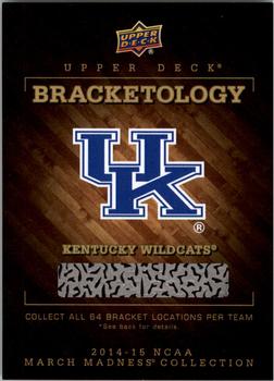 2014-15 Upper Deck NCAA March Madness - Bracketology #NNO Kentucky Wildcats Front