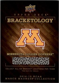 2014-15 Upper Deck NCAA March Madness - Bracketology #NNO Minnesota Golden Gophers Front