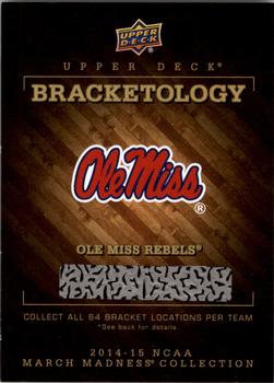2014-15 Upper Deck NCAA March Madness - Bracketology #NNO Ole Miss Rebels Front