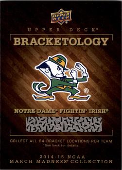 2014-15 Upper Deck NCAA March Madness - Bracketology #NNO Notre Dame Fighting Irish Front