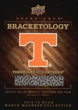 2014-15 Upper Deck NCAA March Madness - Bracketology #NNO Tennessee Volunteers Front