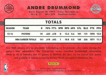 2014-15 Donruss - Press Proofs Purple #105 Andre Drummond Back