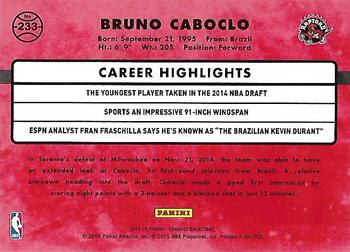 2014-15 Donruss - Press Proofs Purple #233 Bruno Caboclo Back