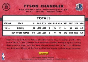 2014-15 Donruss - Press Proofs Blue #38 Tyson Chandler Back