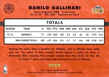 2014-15 Donruss - Press Proofs Blue #191 Danilo Gallinari Back