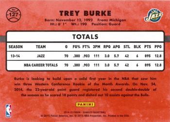 2014-15 Donruss - Press Proofs Silver #127 Trey Burke Back