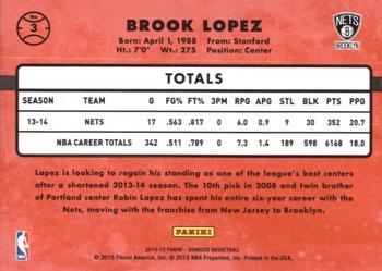 2014-15 Donruss - Swirlorama #3 Brook Lopez Back